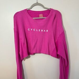 Free People FP Movement Crop Long sleeve Sweatshirt CycleBar branded
